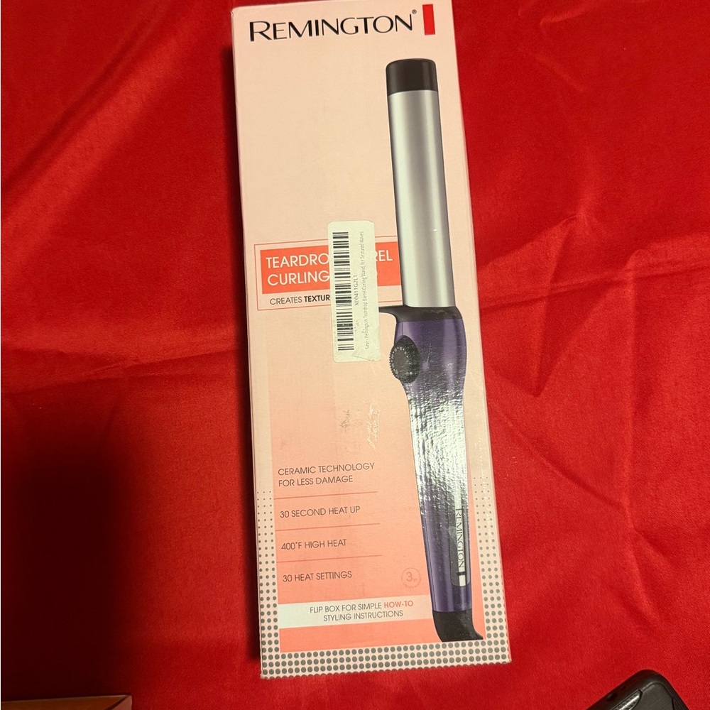 Remington Teardrop Curling Wand - Black and Purple